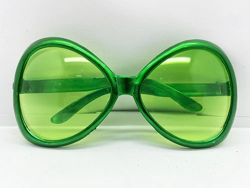 Yeşil Renk Yeşilçam Nostalji 80li Yıllar 90lı Yıllar Parti Gözlüğü  7x16 cm ürün görseli 1