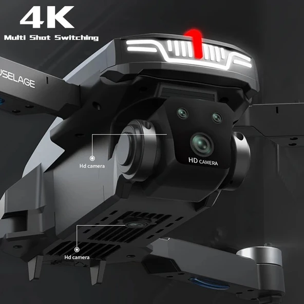 Çeşithane C13S HD Kamera Drone – Fırçasız Motorlu, Optik Akış Sabitleme, GPS Destekli, LED Işıklı Katlanabilir Profesyonel Quadcopter Drone - Resim 2