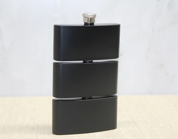 3 Katlı Paslanmaz Çelik Matara Siyah Renk ürün görseli 1