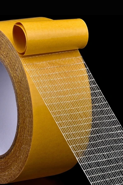 Mucit Home  Fiber Örgülü Güçlendirilmiş Çift Taraflı Bant 5cm x 10 mt - Resim 4