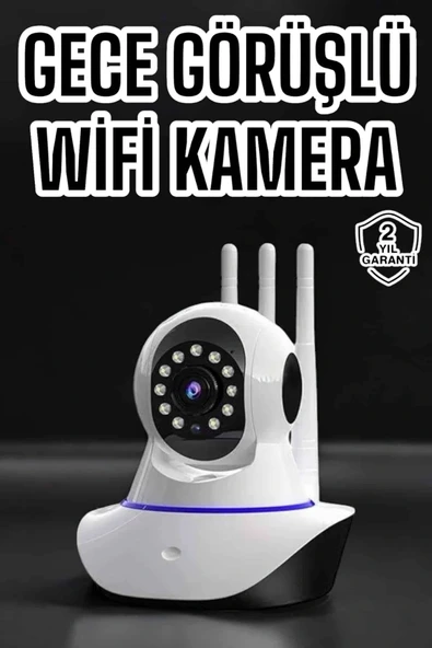 Ev Kamerası Wifi Kamerası Video Kayıt Çift Yönlü Hareket Sensörü Bebek ürün görseli