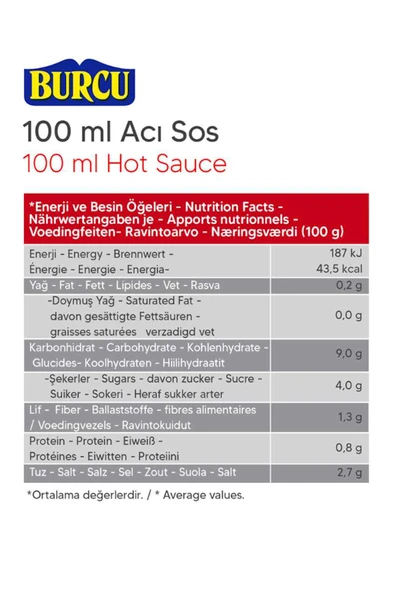 Burcu Acı Sos 100 ml x 3 Adet - Resim 3