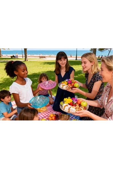 Ark Meyvelik Salata Sunum Tabağı 26 Cm - Resim 4