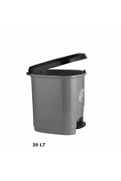 Ark Pedallı Plastik 20 Lt Çöp Kutusu - Resim 3