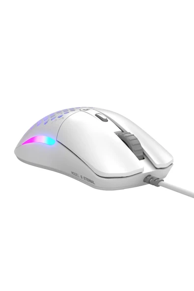Glorious Model O Eternal Rgb Kablolu Gaming Mouse - 55G Ağırlık - Rgb - 6 Tuş - 12K Dpı - Beyaz - Resim 3