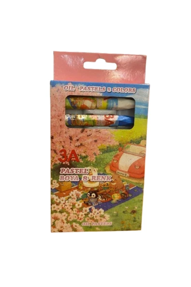 3A Pastel Boya 8 Renk 2 Adet Fiyatıdır ürün görseli