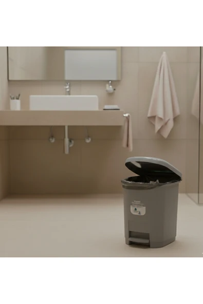 Ark Pedallı Plastik 20 Lt Çöp Kutusu - Resim 2