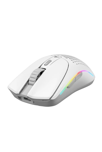 Glorious Model O 2 Mini Kablosuz RGB UltraLight Gaming Mouse 26K DPI 57g Mat Beyaz - Resim 7