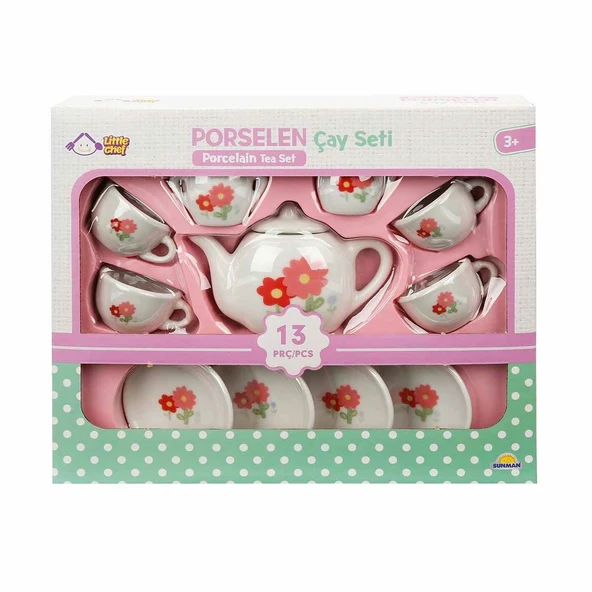 1501 Porselen Çay Seti 13 Parça -Sunman - Resim 2