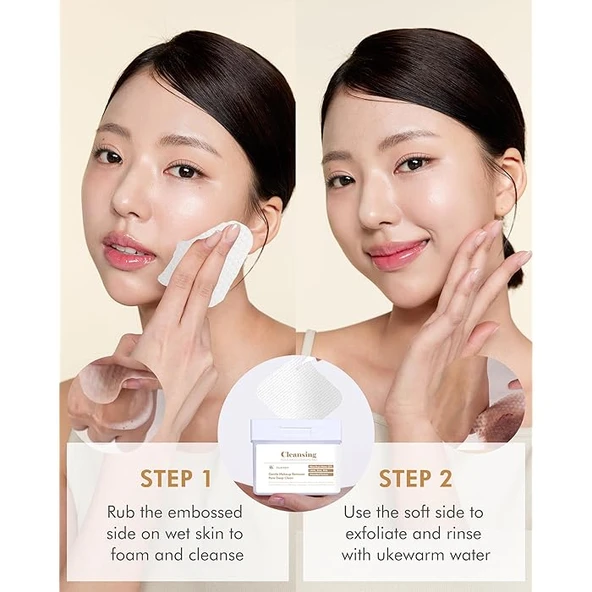 Dermal Rice Bubble Temizleme Pedi Makyaj Temizleyici Peeling Etkili ve Nemlendirici Temizleme Pedi - Resim 6