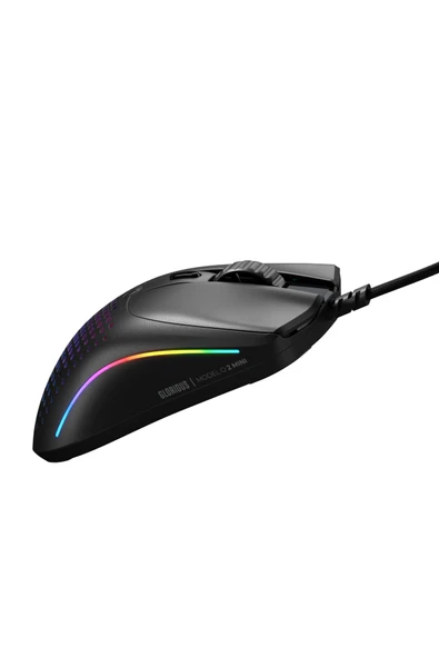 Glorious Model O 2 Mini Kablolu RGB UltraLight Gaming Mouse 26K DPI 49g – Mat Siyah - Resim 2