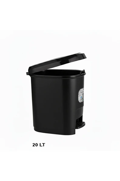 Ark Pedallı Plastik 20 Lt Çöp Kutusu - Resim 3