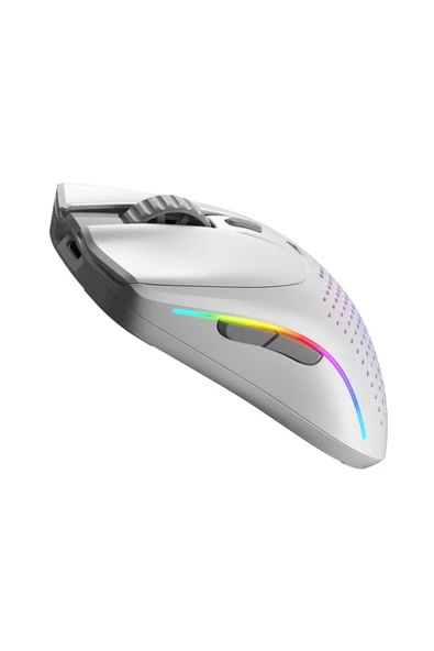 Glorious Model O 2 Mini Kablosuz RGB UltraLight Gaming Mouse 26K DPI 57g Mat Beyaz - Resim 3