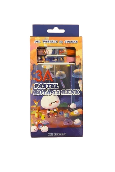 3A Pastel Boya 12 Renk 2 Adet Fiyatıdır - Resim 3