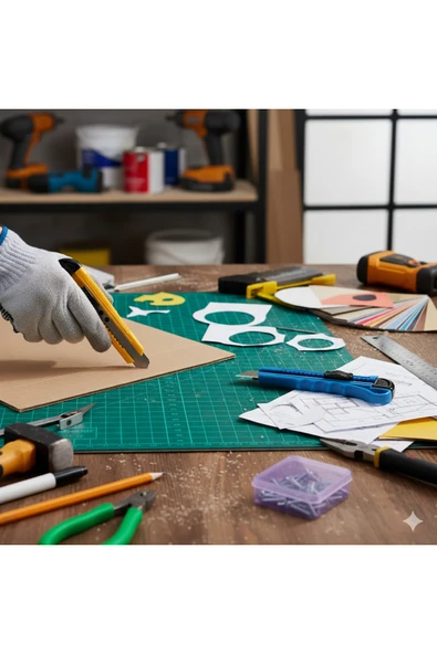 Ark Standart Maket Bıçağı 18 mm Sarı Renk 4 Adet ürün görseli