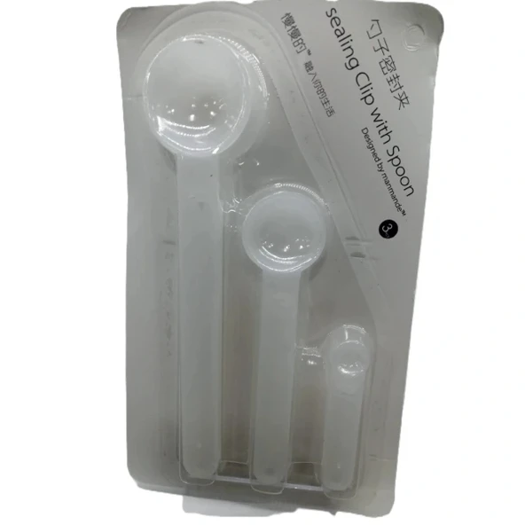 Ölçme Kaşıklı Poşet Klipsi 3'lü Paket - Resim 4