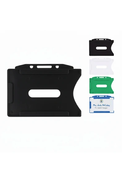 Ark Yaka Kartı Kabı 10 Adet Siyah - Resim 2