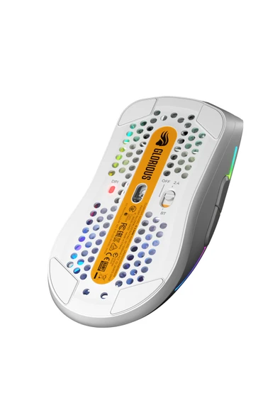 Glorious Model O 2 Mini Kablosuz RGB UltraLight Gaming Mouse 26K DPI 57g Mat Beyaz - Resim 8