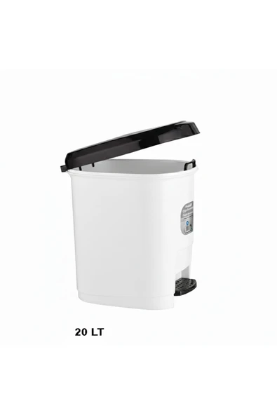 Ark Pedallı Plastik 20 Lt Çöp Kutusu - Resim 3