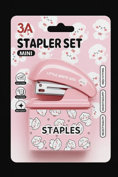 3A Pastel Renkli Mini Zımba - Resim 2