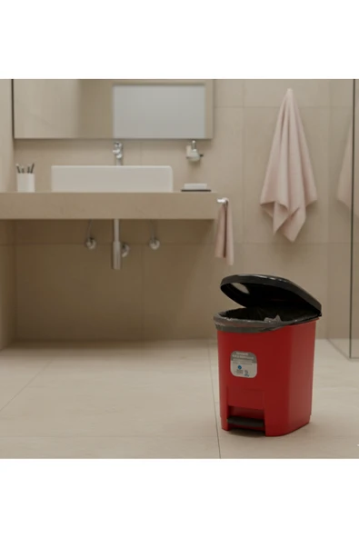 Ark Pedallı Plastik 20 Lt Çöp Kutusu - Resim 2