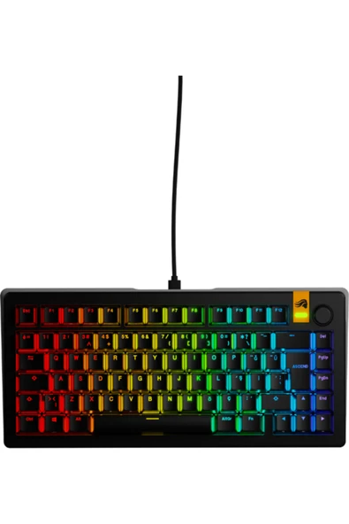 Glorious GMMK3 75% Hall Effect RGB Kablolu Mekanik Modüler TR Gaming Klavye – Siyah ürün görseli 1