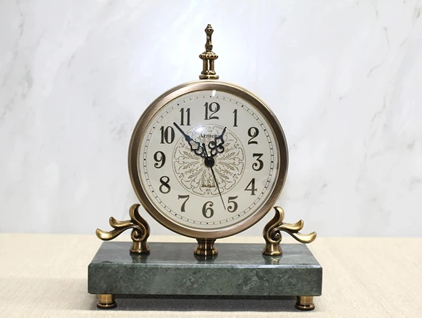 Mermer Tabanlı Masaüstü Saat ürün görseli 1