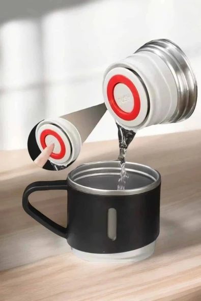 Paslanmaz Çelik 3’lü Termos Seti Vakumlu ve 8 Saat Isı Koruma - Resim 2