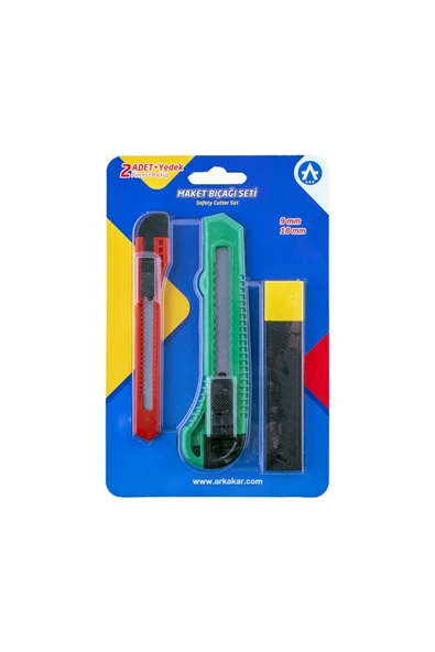 Ark 18 mm ve 9 mm Maket Bıçağı Seti - Resim 2