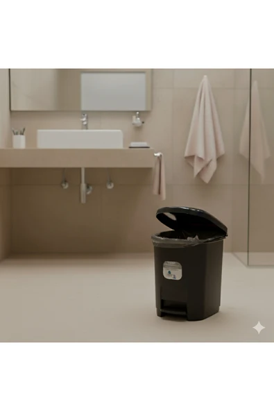 Ark Pedallı Plastik 20 Lt Çöp Kutusu - Resim 2