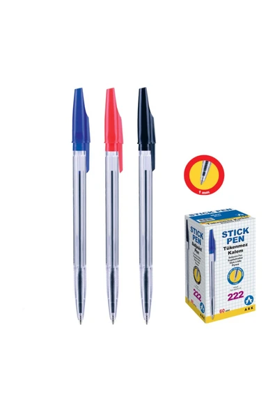 Tükenmez Kalem Mavi 1 mm 20 Adet ürün görseli