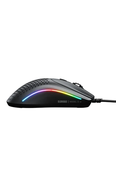 Glorious Model O 2 Mini Kablolu RGB UltraLight Gaming Mouse 26K DPI 49g – Mat Siyah - Resim 4