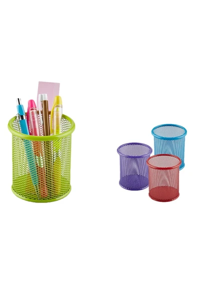 3A Metal Perfore Yuvarlak Kalemlik Renkli ürün görseli