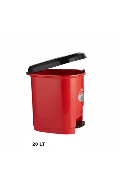 Ark Pedallı Plastik 20 Lt Çöp Kutusu - Resim 3