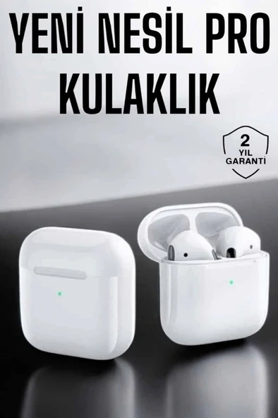 Yeni Nesil Pro Bluetooth Kulaklık Uzun Pil Ömrü Beyaz ürün görseli 1