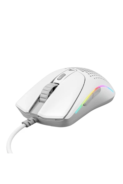 Glorious Model O 2 Mini Kablolu RGB UltraLight Gaming Mouse 26K DPI 49g – Mat Beyaz - Resim 7
