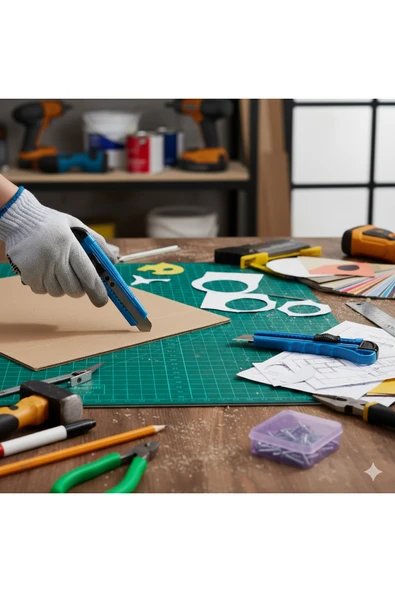 Ark Standart Maket Bıçağı 18 mm Mavi Renk 4 Adet ürün görseli