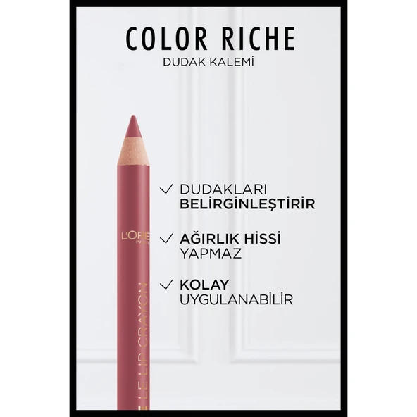 L'Oréal Paris Color Riche Dudak Kalemi - 302 Bois de Rose - Resim 2
