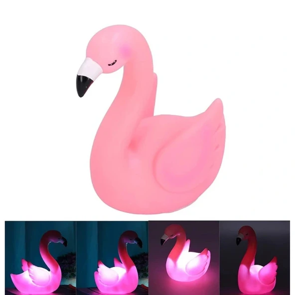 LED Işıklı Flamingo Masa Lambası ürün görseli