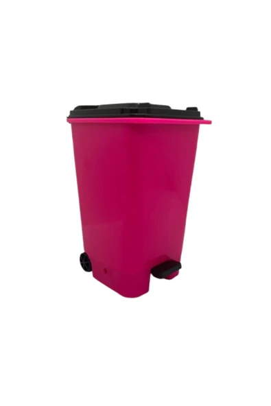 Ark Masaüstü Kalemlik Çöp Konteyner Şeklinde Pembe - Resim 2