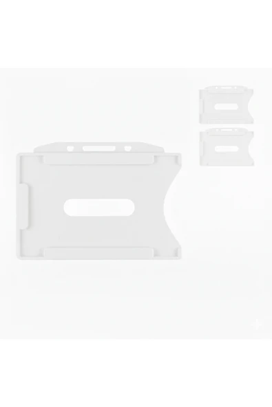 Ark Yaka Kartı Kabı 10 Adet Beyaz - Resim 2