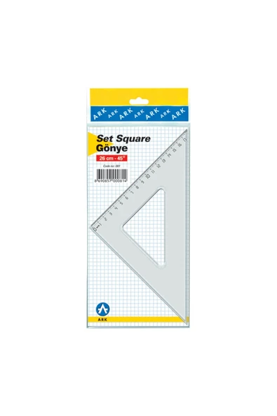 Ark Gönye 26 cm x 45° Şeffaf 2 Adet ürün görseli
