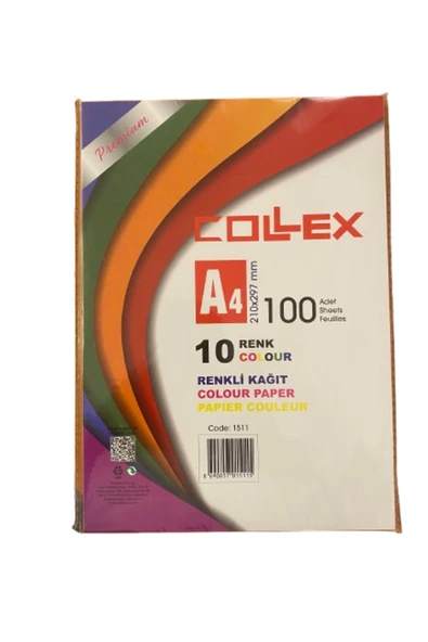 Collex Pastel Renk 5 Renkx20'li Fotokopi Kağıdı 75 gr 100'lü ürün görseli