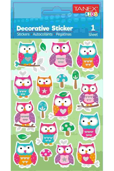 Tanex Şaşkın Baykuşlar Serisi Etiketi TNX-25153 ürün görseli