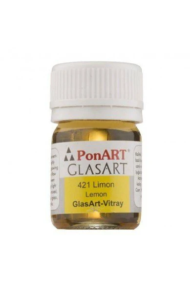 Ponart Glasart 20 Ml. Limon 421 Vitray Boyası ürün görseli