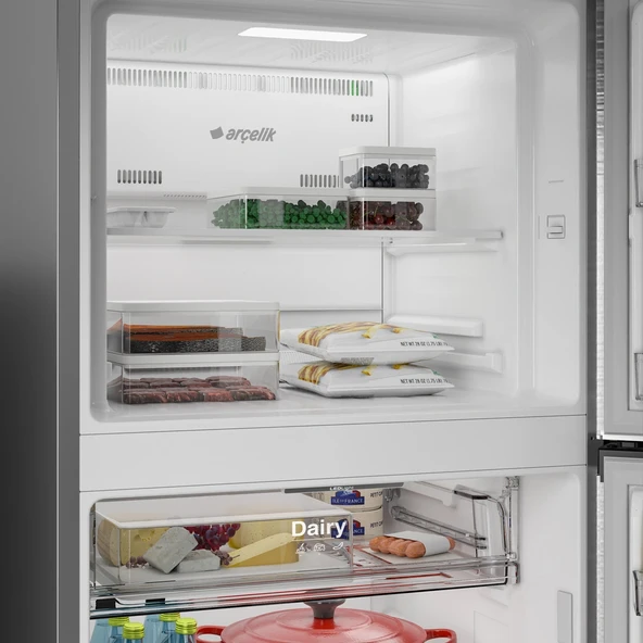 Arçelik 566406 MI Gümüş Gri No Frost Buzdolabı - Resim 7