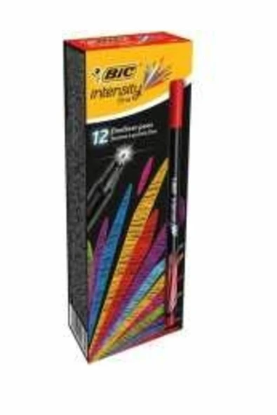 Bic Intensity Fine Liner İnce Uçlu Kalem Kırmızı 12`li Kutu - Resim 2