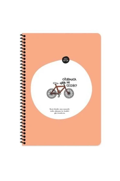 Hisli Şeyler 16,5*22,5 80yp.kar.stickerli Defter - Oturmaya Mı Geldik? ürün görseli