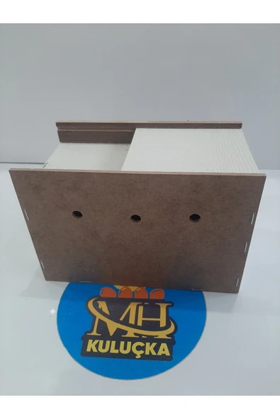 Mh Muhabbet Kuşu Için Ahşap Yuvalık - Resim 3