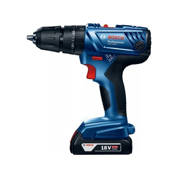BOSCH GSB 180-LI 18V 2Ah ÇİFT AKÜLÜ DARBELİ DELME VİDALAMA - Resim 2